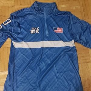 Marine Corp Marathon 10k race shirt quarter zip